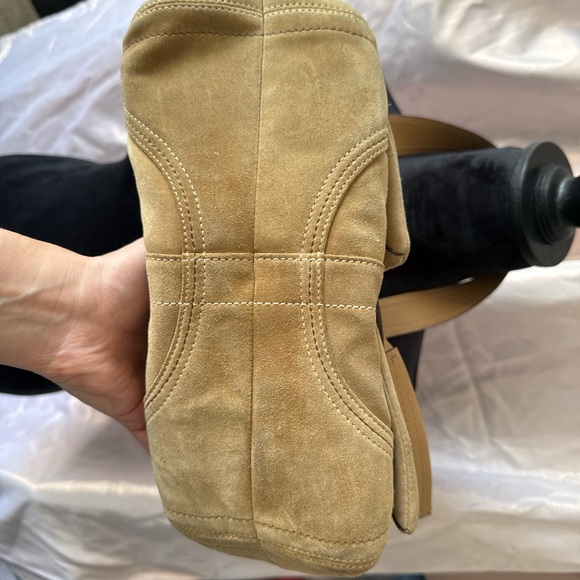 Coach Tan Suede Handbag + Coach leather wallet - Picture 5 of 14